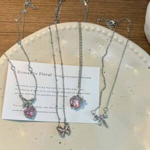 Angel Wings Heart Pendant Necklace