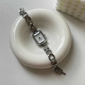 Metal Strap Watch for Women (White)